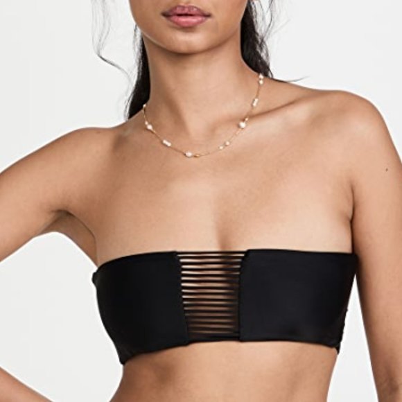 Mikoh Other - Mikoh Sunset Bandeau Bikini Top Black Strapless
